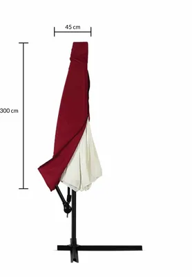 Produktbild von Sonnenschirmhülle, rot, 3 m, Polyester, Reißverschluss