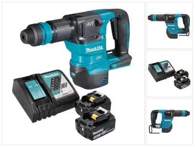 Immagine prodotto di Martello scalpellatore a batteria Makita DHK 180 RM 18 V 3,1 J SDS Plus Brushless + 2 batterie da 4,0 Ah + caricabatteria