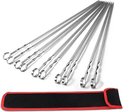 Obrázek produktu pro Nerezové grilovací špízy 40 cm, nerezové, na maso a zeleninu