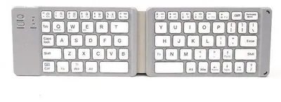 Imagen del producto de Teclado Bluetooth plegable, portátil, ideal para viajes y uso profesional, compatible con Windows, iOS y Android, se puede utilizar en el regazo - color blanco.