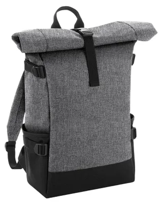 Produktbild von Bagbase - Rucksack "Block", Roll Top FK1171 (Einheitsgröße) (Grau meliert/Schwarz)