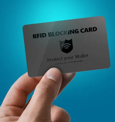 Produktbild von RFID-Blockierungskarte zum Schutz vor unbefugtem Scannen und Datenmissbrauch