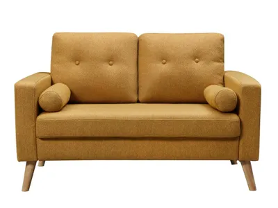 Produktbild von Sofa 2-Sitzer - Bouclé-Stoff - Gelb - TATUM