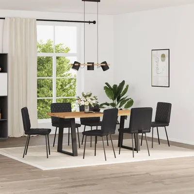 Produktbild von vidaXL Esszimmerstühle 6 Stk. Schwarz Kunstleder