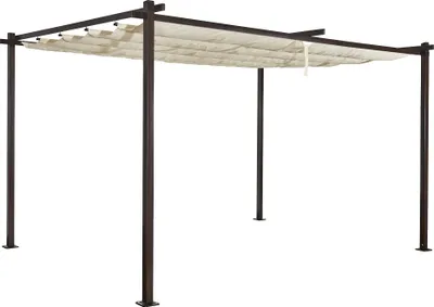 Produktbild von Pavillon Gartenpavillon 3x4m beige-anthrazit Luxor Light UV-Schutz wasserabweisende Überdachung Sonnenschutz für Terrasse Garten