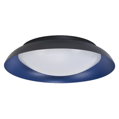 Produktbild von LEDVANCE Orbis Plate LED-Deckenleuchte, schwarz-blau, 35W, 1700lm, 3000K, 430mm, 830 freundliches Warmweiß, durch Kicken in 3-Stufen dimmbar, IP20 Schutz, Montageschrauben und Dübel inklusive
