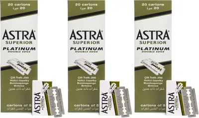 Produktbild von 3 x Astra Rasierklingen Ersatzklingen Superior Platinum 100er Pack