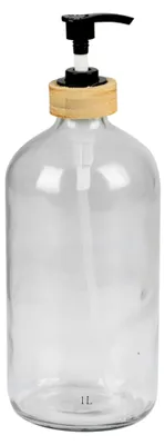 Produktbild von DOCHTMANN Glasspender 1l, Bambusdeckel 9,5x24cm