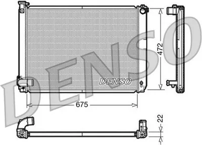 Produktbild von DENSO Kühler, Motorkühlung DRM51005