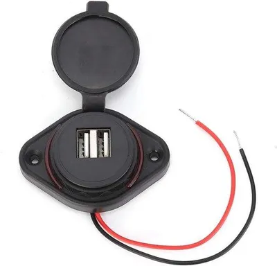 Immagine prodotto di Caricabatterie automatico 12-24 V 3,1 A con LED per ricarica rapida - Adattatore per presa di corrente - Pannello di ricarica - Barca a motore - ATV/UTV - Impermeabile