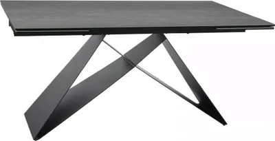 Produktbild von Ausziehbarer Esstisch 160(240)x90 VIDOR - Hellgrau/Schwarz