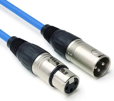 Image de keepdrum DMX004 BL 10m DMX Cable Blau 3-pol XLR 100Ohm