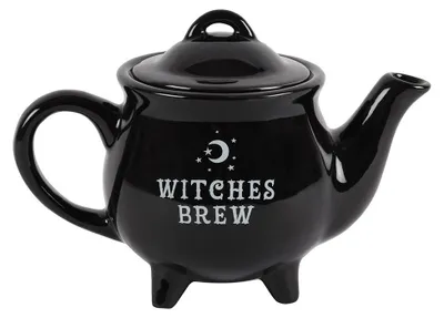 Produktbild von Schwarze Hexenkessel Teekanne aus Keramik
