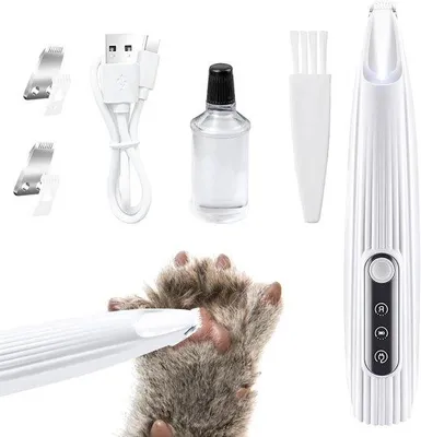 Obrázok produktu pre Elektrické strojčeky na strihanie chvosta s LED osvetlením pre psov a mačky – dobíjateľné a vhodné pre hustú, kučeravú a dlhú srsť