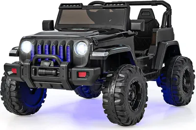 Produktbild von 12V Kinder Elektroauto, Kinderauto mit 2,4G Fernbedienung & Scheinwefer & Musik, Elektro Auto für Kinder ab 3 Jahren, bis zu 35 kg belastbar (Schwarz)
