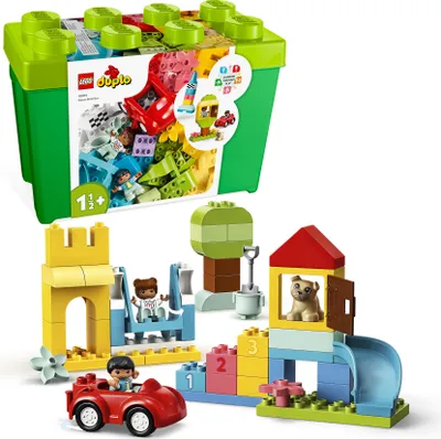 Produktbild von LEGO DUPLO Deluxe Steinebox, Lernspielzeug für Mädchen und Jungen zum Bauen, Steine mit Aufbewahrungsbox, Kreativbox für Babys und Kleinkinder von 1,5 - 3 Jahre, Geschenk-Set 10914
