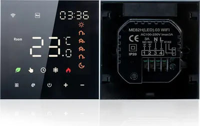 Zdjęcie produktu dla Inteligentny termostat WiFi Tuya Sterowanie głosowe 3A Cyfrowy programowalny wyświetlacz LCD Ekran dotykowy Regulator temperatury ogrzewania podłogowego Inteligentna ściana do wody Kompatybilny z Amazon Home