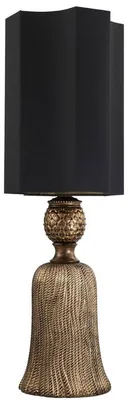 Image de Casa Padrino Lampe de table de luxe or antique / noir 30,5 x 30,5 x H. 96 cm - Lampe de salon - Qualité de luxe