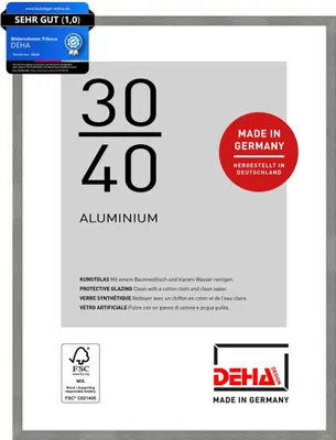 Produktbild von DEHA Design Aluminium Bilderrahmen Tribeca, 30x40 cm, Struktur Grau Matt