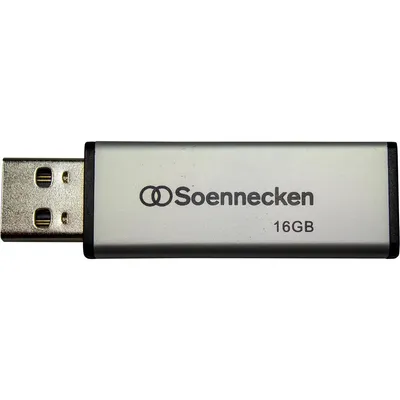 Produktbild von Soennecken USB-Stick 71613 2.0 16GB schwarz/silber