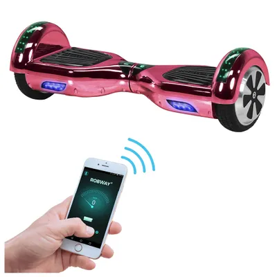 Produktbild von ROBWAY W1 Hoverboard | Elektroroller 700 Watt - 6,5 Zoll - 15 km/h - Bluetooth - LEDs - Soundeffekt - Smart Elektro Scooter - Jugendliche & Erwachsene