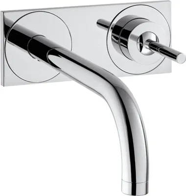 Immagine prodotto di hansgrohe AXOR Uno mitigeur monocommande de lavabo encastré, plaque pour montage mural, saillie 225mm, 38115000, 38115000