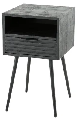 Zdjęcie produktu dla FURNLUX Szafka nocna Marina Czarna 35 cm / Główny kolor: czarny / Wymiary: 35 x 60 x 35 cm