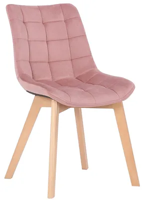 Produktbild von CLP Esszimmerstuhl Passaic Samt gesteppt pink