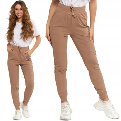 Immagine prodotto di PANTALONI DONNA Lisci con tasche Pantaloni della tuta in cotone MORAJ - M