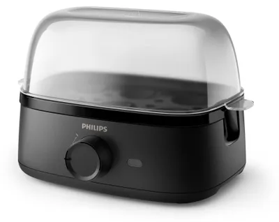 Produktbild von Philips Eierkocher, Perfekt gekochte Eier jeden Tag, 400 W, Schwarz (HD9137/90)