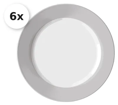 Produktbild von Speiseteller 27cm 6er Set Doppio grau