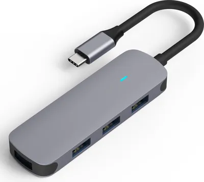 Produktbild von MMOBIEL USB-C auf 4x USB-A Adapter Hub Splitter für Macbook etc. - USB 3.0 - Aluminium