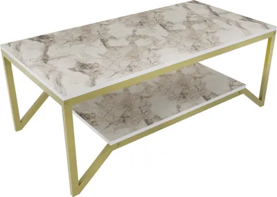 Produktbild von Skye Decor, Flora - Gold, White, Couchtisch, Gold, 100 % MELAMINBESCHICHTETE SPANPLATTEN, 120 x 60 x 45,8 cm