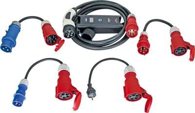 Produktbild von as-Schwabe Adapterleitungen SET CEE Schuko 230V 400V 16A 32A 5-polig IP44