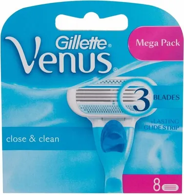 Packaging for Gillette Venus razor blades.