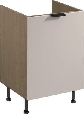 Produktbild von Spülenunterschrank 60 cm Küchenschrank Küchenblock, Sorento D60ZS AX Beige/Eiche