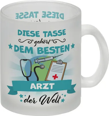 Produktbild von Bester Arzt der Welt Glas Tasse