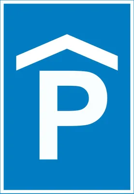 Produktbild von P Parkhaus Parkgarage Schild A3 Rückseite selbstklebend