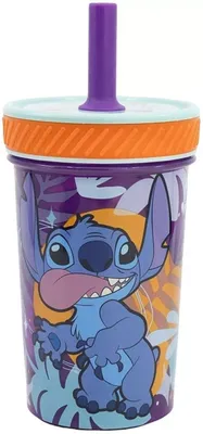 Zdjęcie produktu dla Disney Stitch Aloha – Kubek nieprzewracalny ze słomką i Smartgrip (370 ml, bez BPA, licencjonowany)