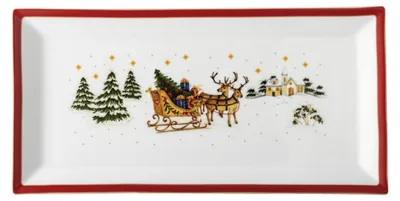 Immagine prodotto di Piatto quadrato Hutschenreuther, 36 cm, collezione "Happy Wintertime", colore rosso, codice prodotto 02488-727471-12936