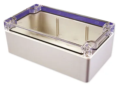 Zdjęcie produktu dla Obudowa uniwersalna HAMMOND, 1554J2GYCL, poliwęglan, szara/przezroczysta, IP68, 160 x 90 x 60 mm