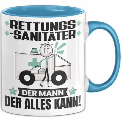 Produktbild von Rettungssanitäter Tasse Geschenk für Rettungssanitäter Der Mann Der Alles Kann Geschenkidee zum Geburtstag (Blau)