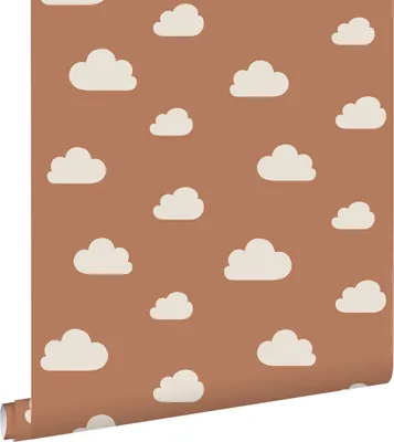 Zdjęcie produktu dla ESTAhome Tapeta chmury terakotaIbiałym 53 cm x 10.05 m