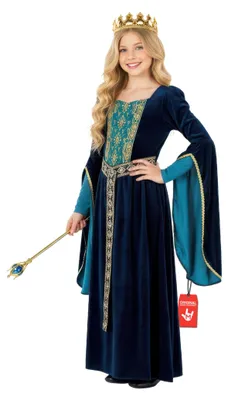 Obrázek produktu pro Kostým princezny pro dívky, středověký styl, kostým princezny pro děti, ideální na karneval, tematické večírky, Fastnacht a Halloween - věk 7-9 let