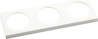 Produktbild von Berker Integro Pure Steckdosen-Rahmen 3-fach, KS polarweiß glänzend