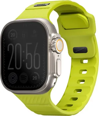 Produktbild von UNIQ pasek Stride Apple Watch Series     1/2/3/4/5/6/7/8/9/SE/SE2/SE3/Ultra/Ultra 2/Ultra 3 42/44/45/49 mm FKM-Gummiband limonkowy/limettengrün