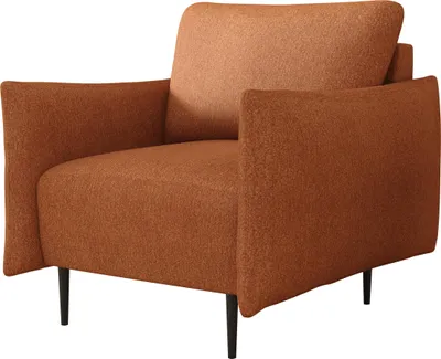 Produktbild von MIRJAN24 Sessel Lambi, Wohnzimmer, Klassische-Sessel, Schwarze Metallfüße, 98x90x85 cm (Farbe: Velo 627)