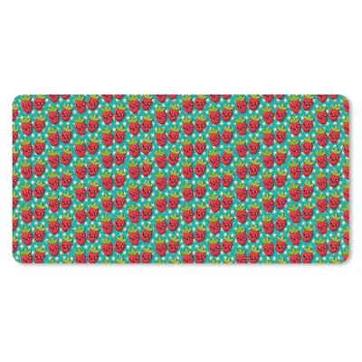 Produktbild von MuchoWow® Schreibtischunterlage Erdbeeren - Kinder - Obst - Vegan - Design 80x40 cm - XXL Mauspad - Gaming Mauspad
