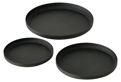 Obrázok produktu pre Podnosy na sviečky Mio, 3 kusy, čierny matný