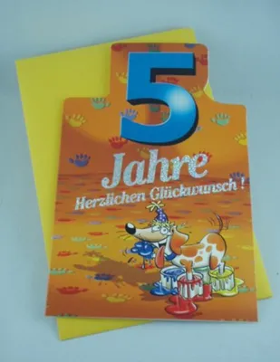 Produktbild von Hallmark - 91540 -  Klappkarte, Geburtstag, 5 Jahre, mit Umschlag